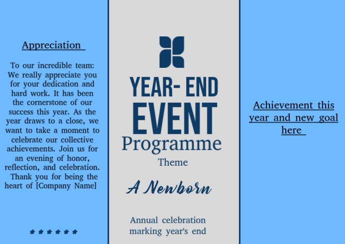 Year end event program design template | PosterMyWall
