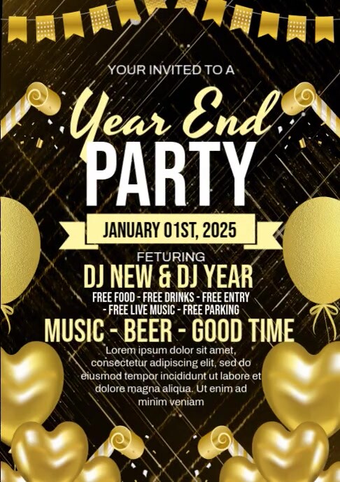 Year End Party Template | PosterMyWall