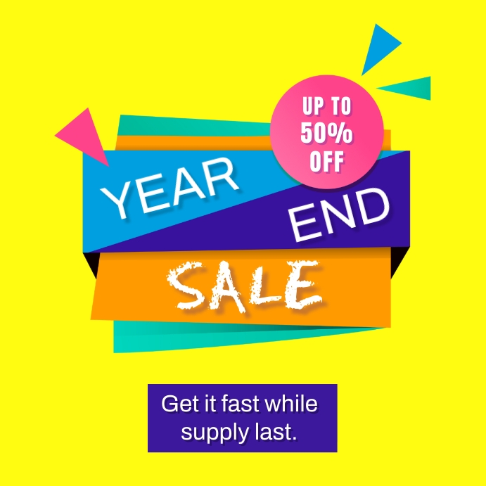 Year end Sale Instagram Post template