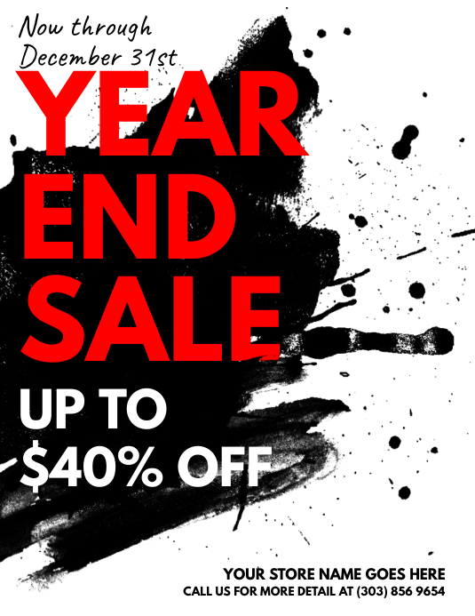 End Of Year Flyer / End Of Year Sale template ...