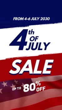 4th of july Sale Promotional Video Цифровой дисплей (9 : 16) template