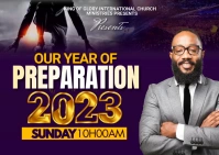 year of Carte postale template