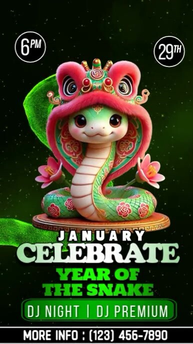 Year Of Snake Celebration Template | PosterMyWall