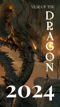 Year Of The Dragon Digital Display (9:16) template