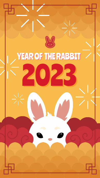 Plantilla de Año del Folleto del Conejo 2023 | PosterMyWall