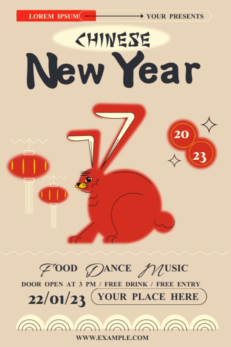 Year of the Rabbit Chinese New Year Template | PosterMyWall