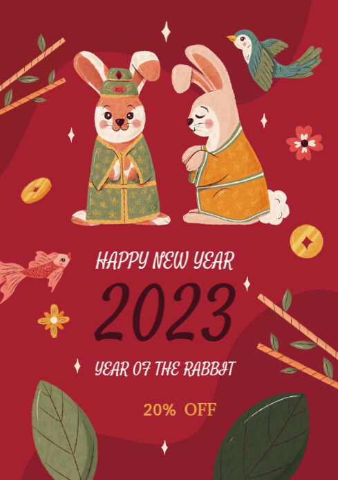 Year Of The Rabbit Template | PosterMyWall