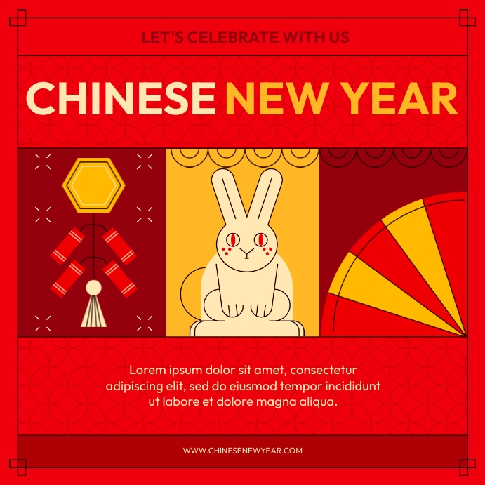 De Plantilla de año de Búsqueda del Conejo | PosterMyWall