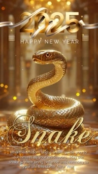 Year of the Snake 2025 Facebook Story template