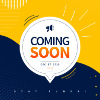Yellow Blue Coming Soon Instagram Image Template Postermywall