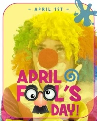 Yellow 3d April Fools Day Instagram Portrait template