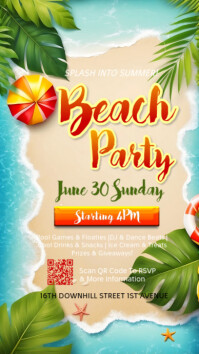 Yellow 3d Beach Party Instagram Story Indaba yaku-Instagram template