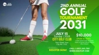 Yellow 3d Golf Tournament Youtube Thumbnail template