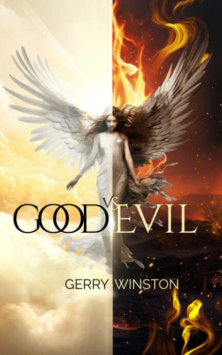 Yellow 3d Good Vs Evil Kindle/book Covers template