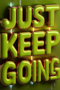Yellow 3d Inspirational Message  Poster template