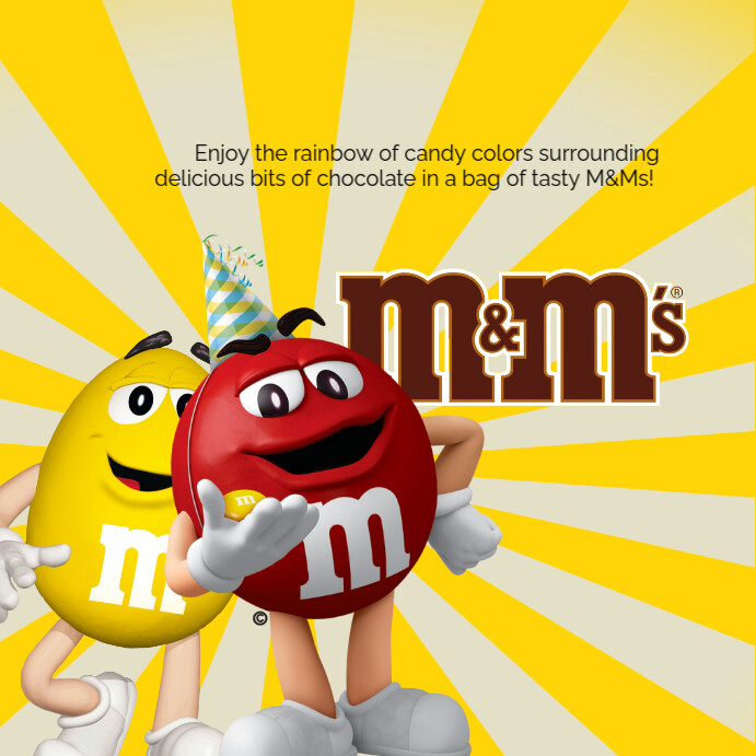 Copy of Yellow 3d M&m Day Instagram Post | PosterMyWall