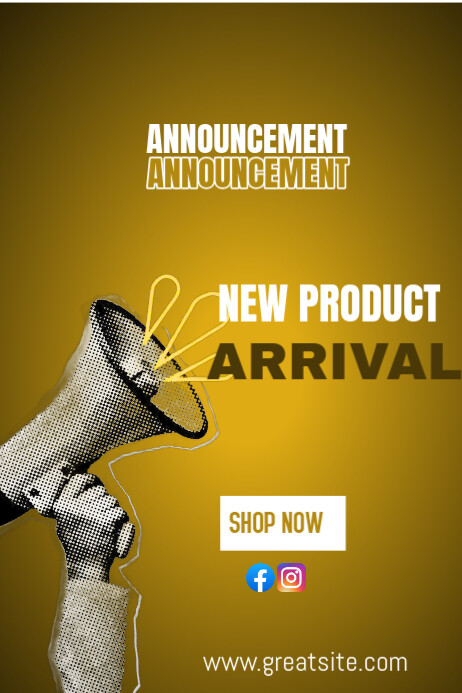 Yellow 3d New Product Announcement Poster Template | PosterMyWall