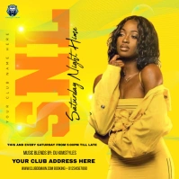Yellow 3d Snl Saturday Night Home  Instagram template