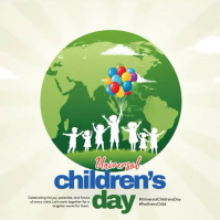 Yellow 3d Universal Children’s Day Instagram Post template