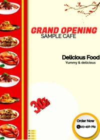 Yellow A Unique Template For Resturant Ad A6