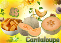 Yellow Abstract Cantaloupe Poster A4 template