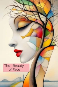 Yellow Abstract Face  Pinterest Graphic template