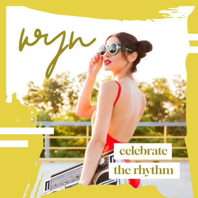 Yellow Abstract Pop Music Album Cover