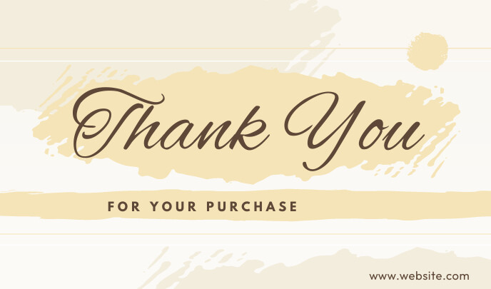 Yellow Abstract Thank You For Your Purchase T Template | PosterMyWall