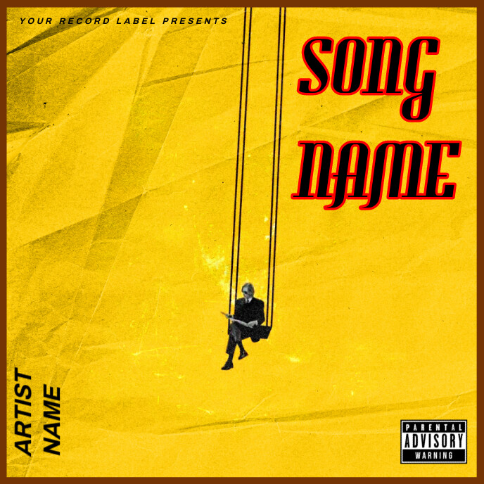 YELLOW Album Cover Template Pochette d'album