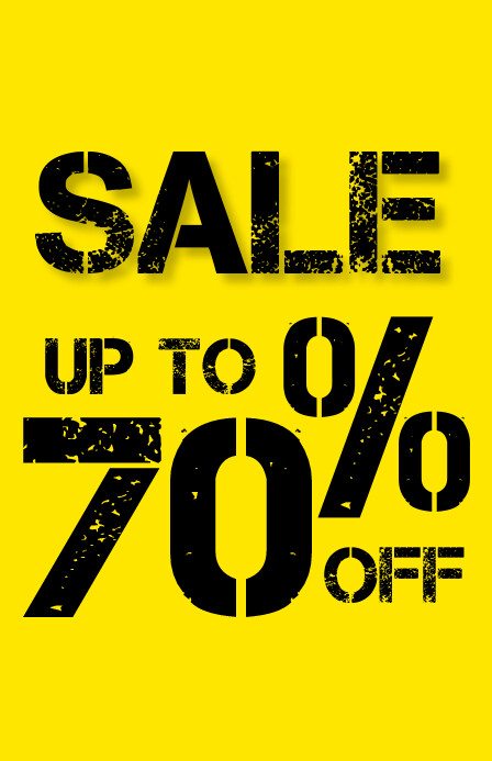 Yellow and Black Discount Sale Typography You 小报 template
