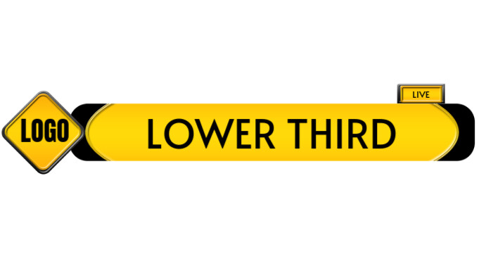 Plantilla de Yellow and Black Lower Third Title Frame | PosterMyWall