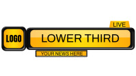 Yellow and Black News Lower Third Title Frame Digital Display (16:9) template