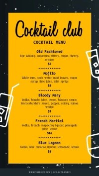 5 530 Free Printable Drink Menu Template Customizable Design Templates Postermywall