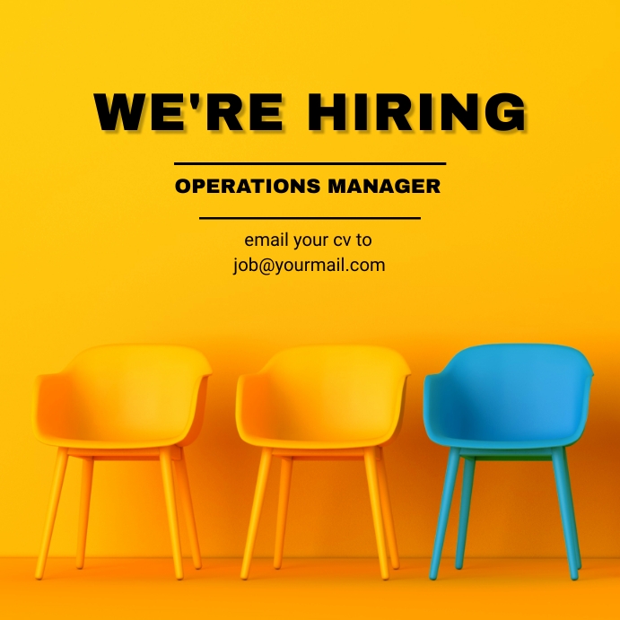 Colorful Hiring Table Example Copy of Yellow and Black we are hiring poster | PosterMyWall