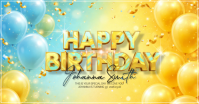 yellow and blue dreamy Birthday Celebration Facebook Ad Umkhangiso we-Facebook template