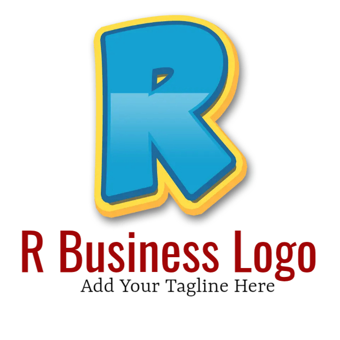 Copy of yellow and blue R logo, Letter Dog Alphabet P | PosterMyWall