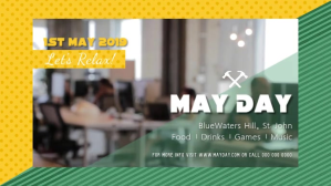 灰色 May Day Event Facebook-Covervideo Template