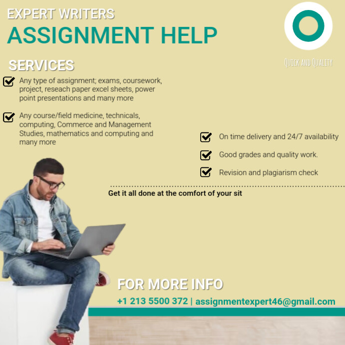Assignment Work Posts Yellow Assignment Help Instagram Post Template | PosterMyWall