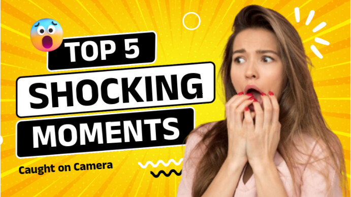Yellow Attractive Shocking Fact YouTube Thumbnail Digitale Vertoning (16:9) template