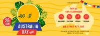 Yellow Australia Day Facebook Banner template