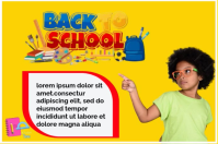 Yellow Back to School Label Video template