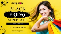 Yellow Black Friday sale Twitter post template