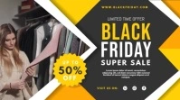 Yellow Black Friday Super Sale Digital Displa Digitalanzeige (16:9) template