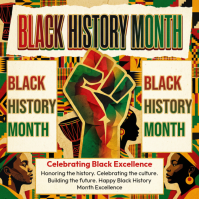 Yellow Black History Month Celebration Instagram Post template