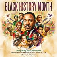 Yellow Black History Month Instagram Post template