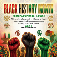 Yellow Black History Month Instagram Post template