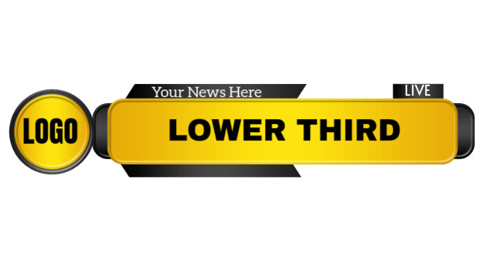 Yellow Black Lower Third Title Frame Umbukiso Wedijithali (16:9) template