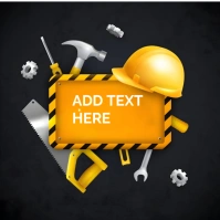 Yellow Black Work and Safety Day Template Logotyp