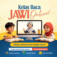Yellow Jawi Online Learning Kvadrat Template