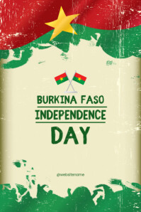 Yellow Burkina Faso Independence Day  Poster Iphosta template